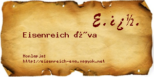 Eisenreich Éva névjegykártya
